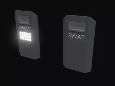Swat Shield Low Poly Low-poly 3D model