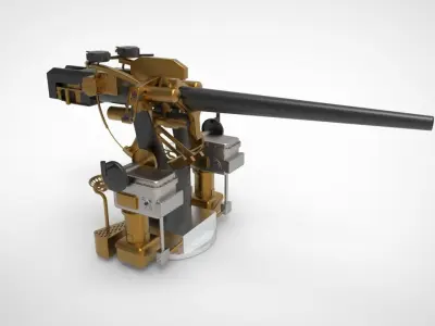 Machine Naval gun 50 mm  3D model