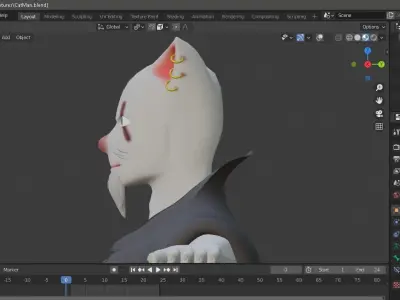 CatMan NonRig Free low-poly 3D model