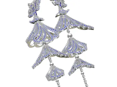 Antique Diamond Bird Jhumka Earring 3D print model