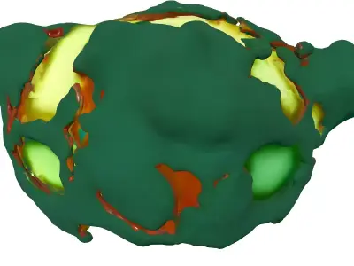 Glowing Organic SciFi Core Low-poly 3D model