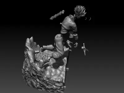 Future trunks vs mecha Frieza second part 3D print model 3D print model