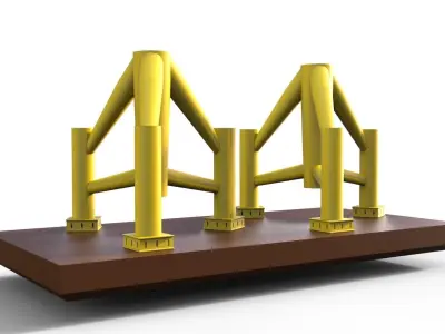 Offshore Wind Tripod 3D print model