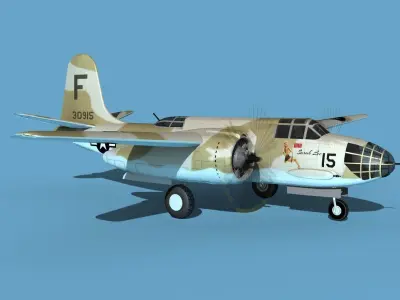 Douglas A-20A Havoc V05 3D model