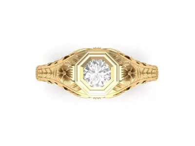 Wedding Ring 3D print model 73