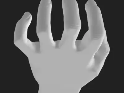 Grasping Hand STL - Flat Back Desk Holder 3D Printable  3D print model