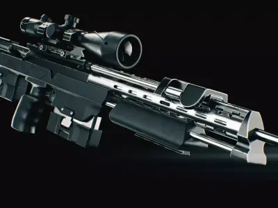 COD Bo2 DSR 50 sniper high poly 3D model