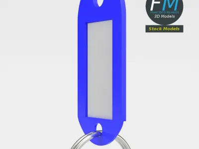 Plastic key tag 3D model
