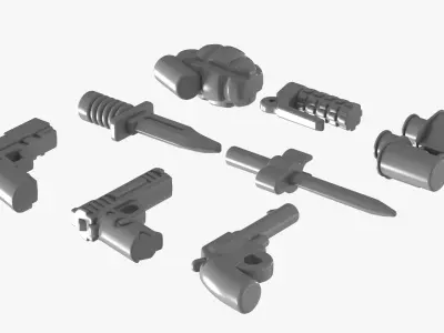 Lego Weapon Collections 3D model shop
