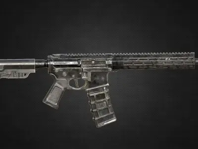 Hyper Realistic M4 - Ar15 4K Texture - Game ready Low-poly 3D model