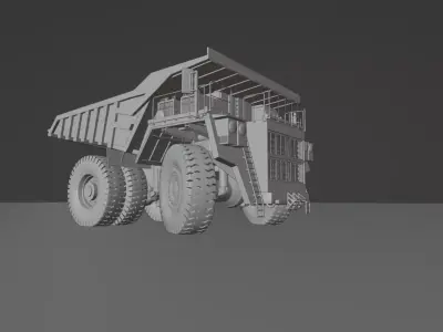 COAL MINING DUMP TRUCK 3D model