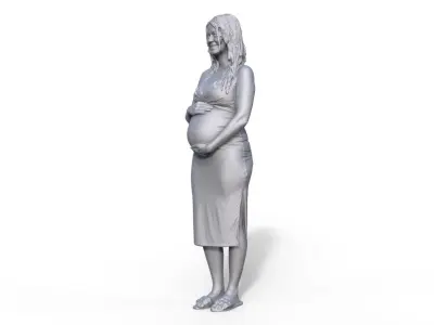 Pregnant woman for model building model railway diorama 3D print model