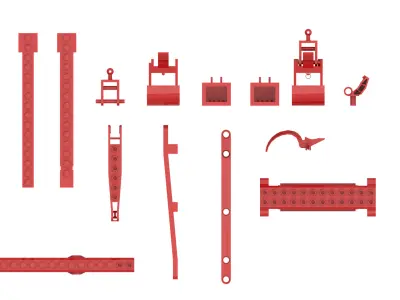 TwindBricks3D - 16 Building-Crane  collection 3D print model