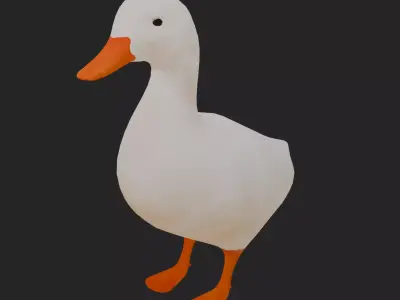 White Duck Free low-poly 3D model