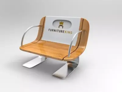 garden chair Low-poly 3D model buy