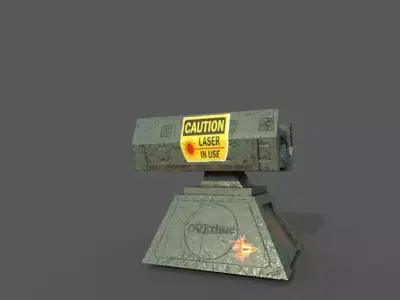 low poly rocket launcher  Low-poly 3D model