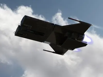 D-24 Starfighter 3D textured Model Low-poly 3D model