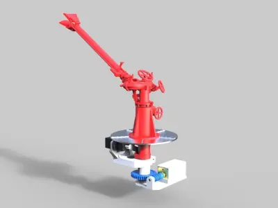 Fire monitor 2 axes movable type A 3D print model