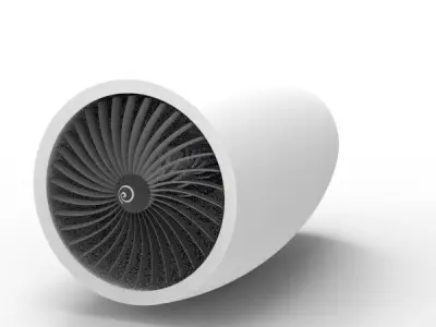 Turbofan engine 3D model