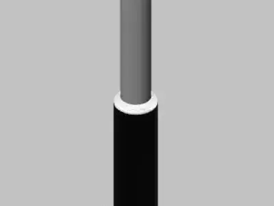 Hydraulic shock absorber Free 3D model
