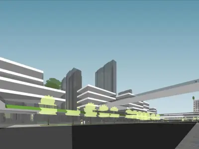 SU model of Jinmen commercial office building 3D model