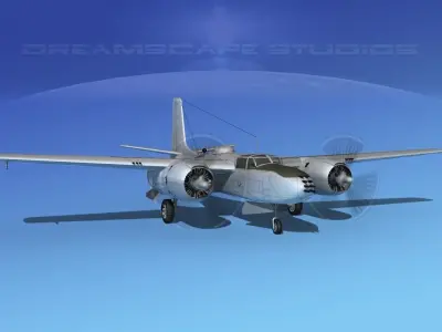 Douglas A-26B Invader 3D model purchase