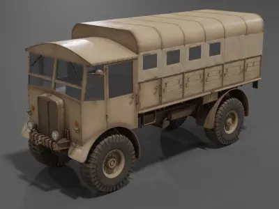 AEC Matador Medium Artillery Tractor Low-poly 3D model