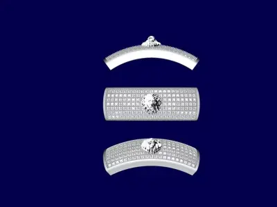 lion breslate dimond jewellery 3D print model