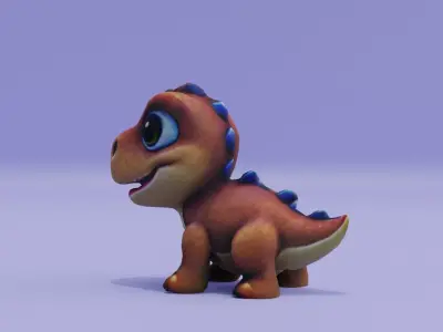 Dinosaur Stylized Cute Dragon Low-poly 3D model