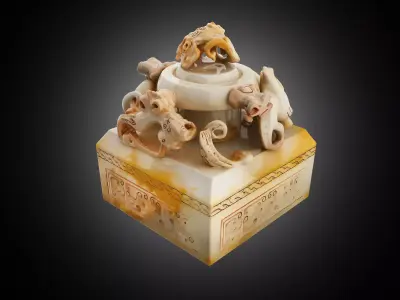imperial jade seal 3D model