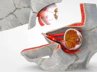  Eye With Anatomical Cross-Section 