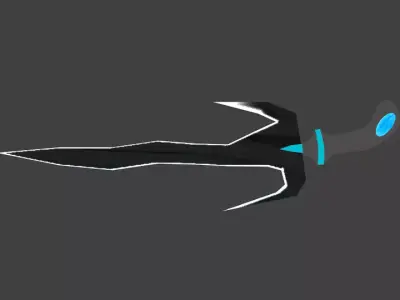 Kerisai-3 sword Low-poly 3D model