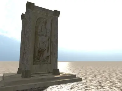 Antique Monument Low-poly 3D model