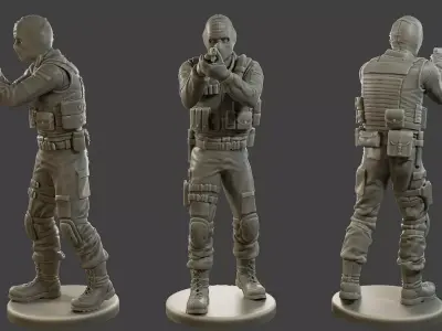 CzechSlovak Police Tactical Unit CPTU2 003 3D print model