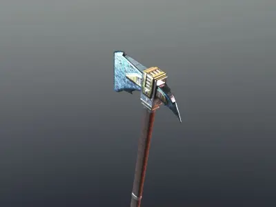 Axe - Mithril Low-poly 3D model
