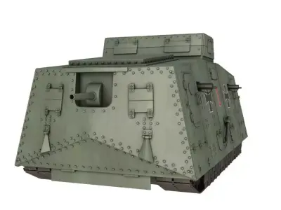 WW2 German  WW1 Panzer 3D model