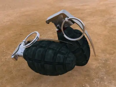 Grenade MK2 bomb 3D model