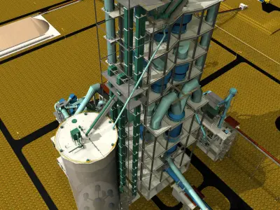 Control Feed Silo Kiln Feed Free 3D model