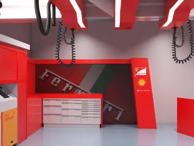 Formula 1 Garage 3D model