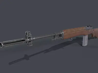 M14 rifle Low-poly 3D model buy
