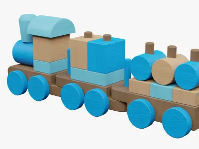 Kids Toys - Train 3D model