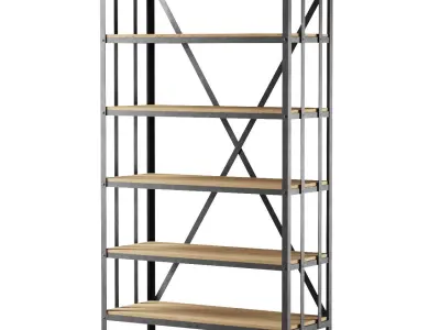 Metal rack middle  Low-poly 3D model