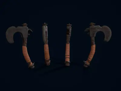 Stylized Axe Low-poly 3D model order