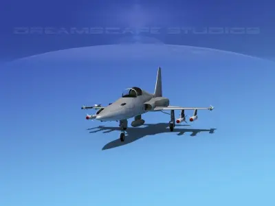 Northrop F-5E Tiger Bare Metal 3D model