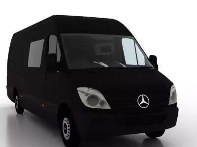 Mercedes Benz Sprinter L4H2 2009 Crew Van UK 3D model