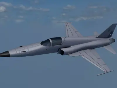 F-5E Tiger II Fighter Jet 3D Model PBR Game Ready Aircraft 3D model