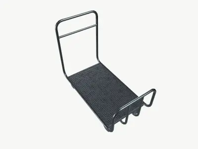 Hand truck Low-poly 3D model 4