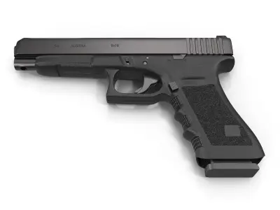 Generic Competition Pistol Black 3D model