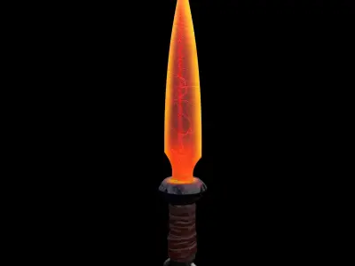 fire dragger  Low-poly 3D model