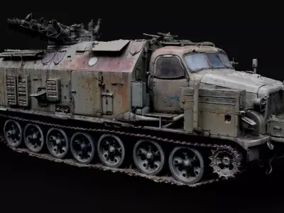 soviet military abandoned radar vehicle RAW photogrammetry 3D model